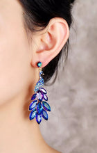 Load image into Gallery viewer, Peacock Dangle Earrings