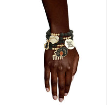 Laden Sie das Bild in den Galerie-Viewer, Black Girl Magic Charm Bracelet Stack-Matte