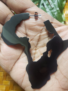 3D Africa Hoop Earrings