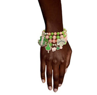 Alpha Kappa Alpha Charm Bracelet Stack