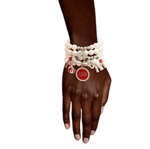 Delta Sigma Theta Charm Bracelet Stack