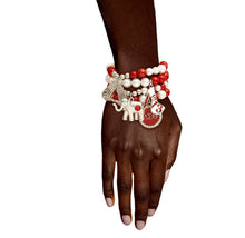 Load image into Gallery viewer, Delta Sigma Theta Charm Bracelet Stack