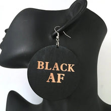 Indlæs billede til gallerivisning Black AF Earrings
