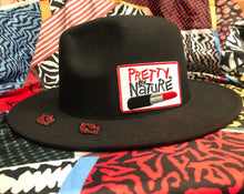 Load image into Gallery viewer, Pretty By Nature Custom Fedora (Black/Red)