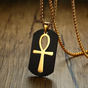 Ankh Tag Necklace