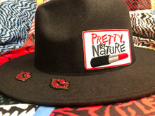Cargar imagen en el visor de la galería, Pretty By Nature Custom Fedora (Black/Red)