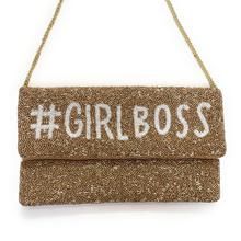 Load image into Gallery viewer, Girl Boss Beaded Clutch