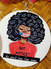 Cargar imagen en el visor de la galería, Got Justice Message Earrings